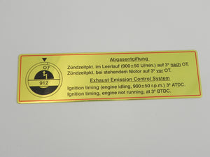 (New) 912 Timing Decal with Red Border - 1965-69