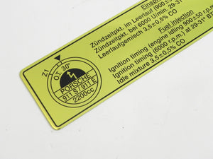 (New) 911 S or E Timing Decal - 1970-71