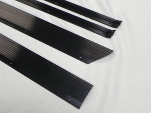 (New) 911/912/930 Black Door Step Threshold Plate and Carpet Trim Set - 1974-89