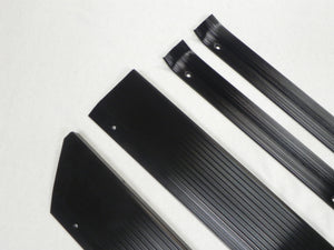 (New) 911/912/930 Black Door Step Threshold Plate and Carpet Trim Set - 1974-89