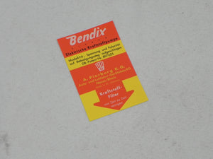 (New) 911 Concours-Quality Bendix Fuel Pump Sticker - 1965-68