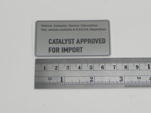 (New) 911/930/944 Catalyst Approved for Import Decal