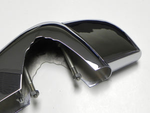 (New) 356 B/C Left Rear Chrome Bumper Guard w/ Exhaust Outlet - 1959-65