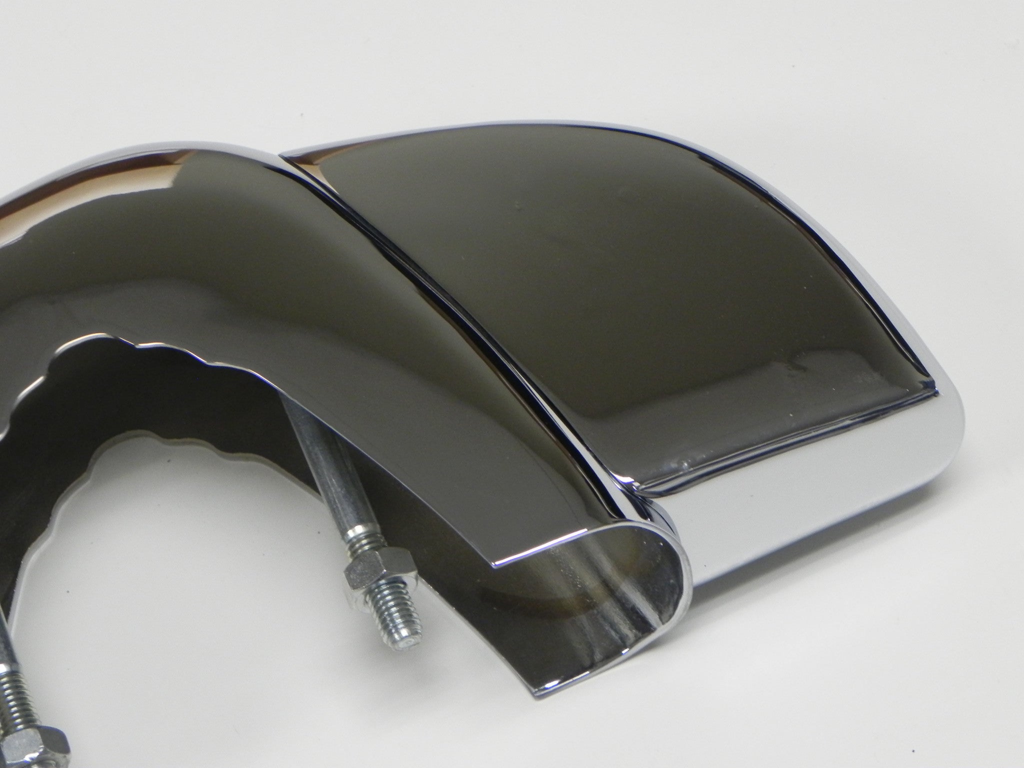 Chrome Bumper Guard (New) 356 B/C Right Rear Chrome Bumper Guard w/ Exhaust Outlet - 1959