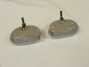 (Original) 911/912 Pair of Late Euro Hella 128 Clear Fog Lights - 1967-68