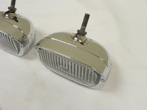 (Original) 911/912 Pair of Late Euro Hella 128 Clear Fog Lights - 1967-68