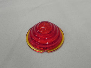 (New) 356 A Shallow Red Glass Beehive Tail Light Lens - 1957-59