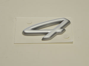 (New) Silver Carrera S "4" Emblem - 1995-98