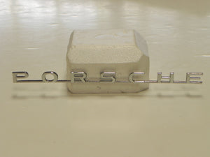 (New) 356 Chrome Emblem: "Porsche" - 1950-59