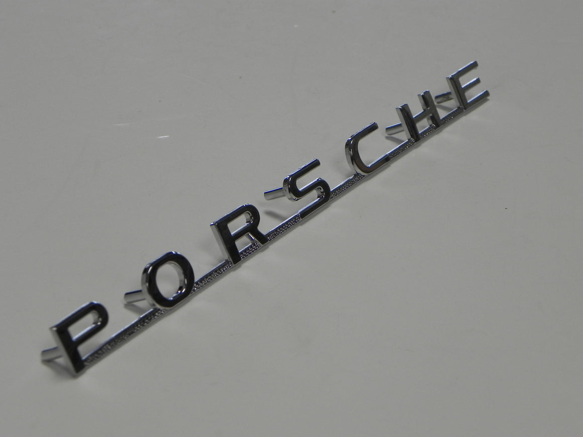 (New) 356 Chrome Emblem: "Porsche" - 1950-59