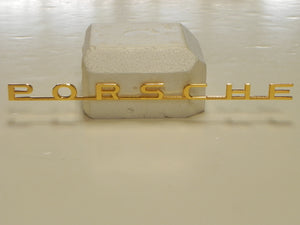 (New) 356 A Gold "Porsche" Emblem - 1950-59