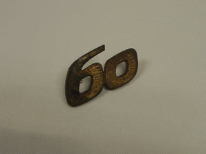 (Used) 356 Original 'R' Gold Emblem: "60" - 1960-65