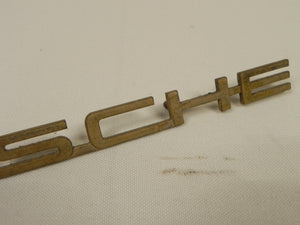 (Used) Original 356 T6 C Gold "Porsche" Emblem - 1962-65