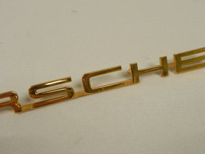 (Used) 356 T6 C Gold "Porsche" Emblem - 1962-65