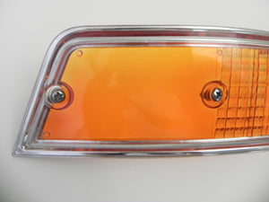 (New) 911/912 Porsche European Right Front Turn Signal Lens with Silver Trim - 1969-72