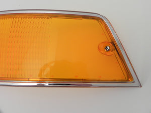 (New) Porsche European Right Tail Light Lens with Silver Trim - 1969-72