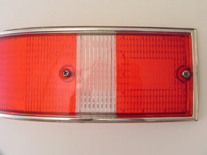 (New) 911/912 Left Side USA Tail Light Lens with Silver Trim - 1969-72