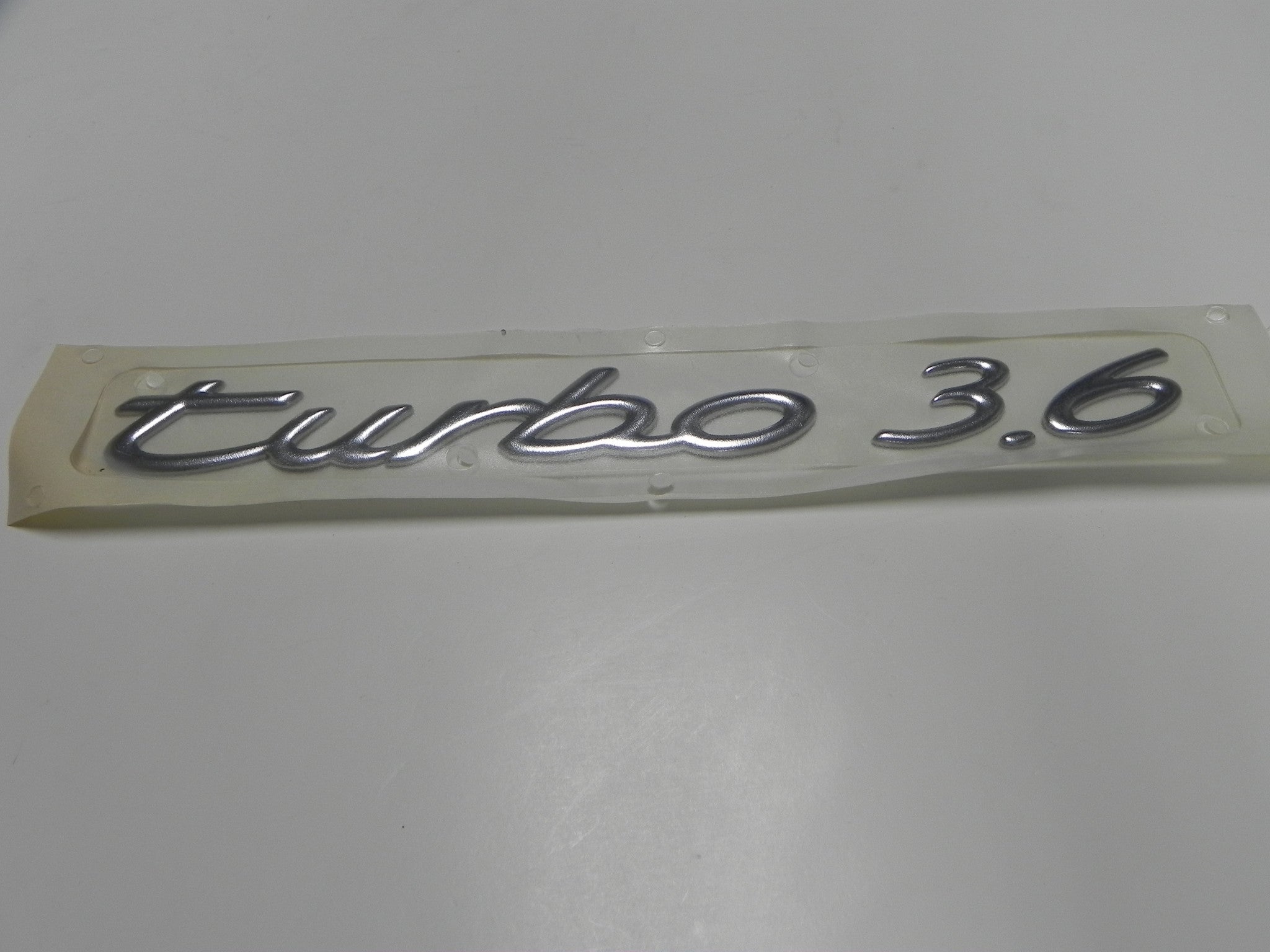 New 911 964 Turbo 3 6 Chrome Script Emblem AASE Sales new-911-964-turbo-3-6-chrome-script-emblem-aase-sales