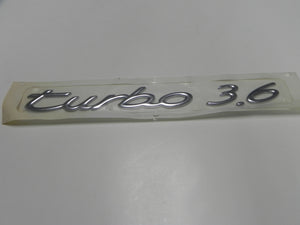 New 911/964 Turbo 3.6 Chrome Script Emblem
