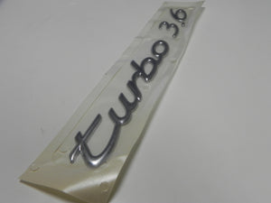 New 911/964 Turbo 3.6 Chrome Script Emblem