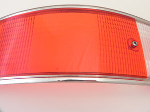 (New) 911/912 Left Side USA Tail Light Lens with Silver Trim - 1969-72