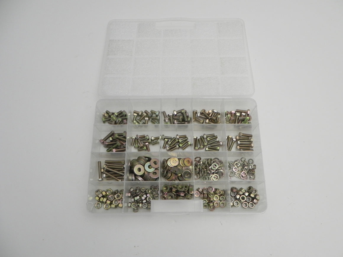 (New) Yellow Zinc Metric Hexagon Head Bolt Set