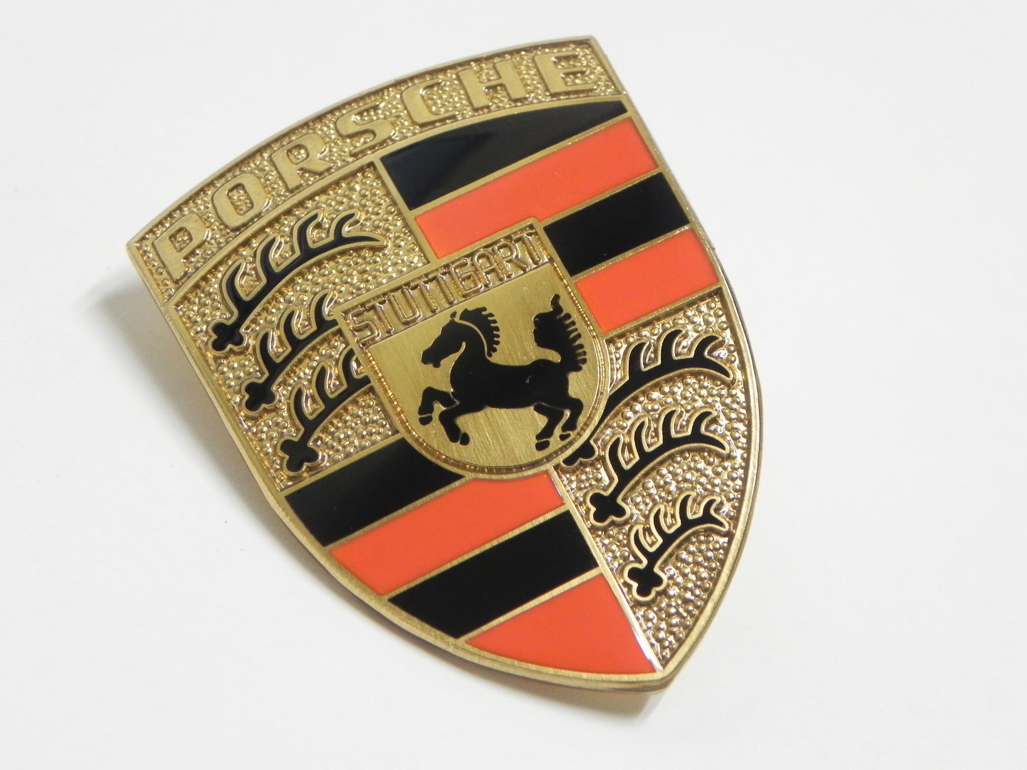 thumbnail image 2 of Genuine Porsche 356 B/C/SC Front Hood Emblem – Hood Handle Crest (OEM 64455921002) 2 of 5