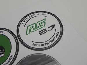 (New) 911 Carrera RS 2.7 Driver's Selection Decal Set - 1973