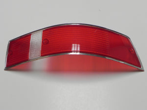 (New) 911/912 Right Side USA Red/White Taillight Lens with Silver Trim - 1969-72