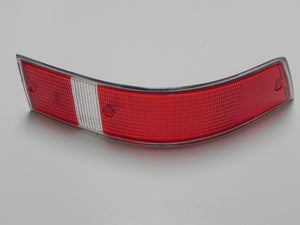 (New) 911/912 Right Side USA Red/White Taillight Lens with Silver Trim - 1969-72