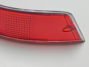 (New) 911/912 Right Side USA Red/White Taillight Lens with Silver Trim - 1969-72