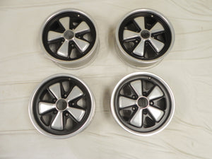 (Refinished) Complete Set of 4 Late 6j x 15 Forged Alloy Flat Six Fuchs Wheels - 1965-89