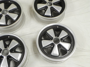 (Refinished) Complete Set of 4 Late 6j x 15 Forged Alloy Flat Six Fuchs Wheels - 1965-89