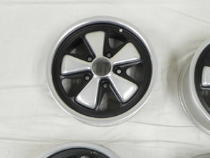 (Refinished) Complete Set of 4 Late 6j x 15 Forged Alloy Flat Six Fuchs Wheels - 1965-89