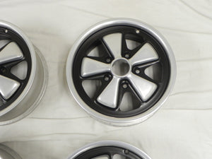 (Refinished) Complete Set of 4 Late 6j x 15 Forged Alloy Flat Six Fuchs Wheels - 1965-89