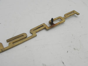 (Used) Original 356 T6 C Gold "Porsche" Emblem - 1962-65