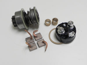 (New) 356 6v Starter Rebuild Kit - Round Solenoid - 1950-65