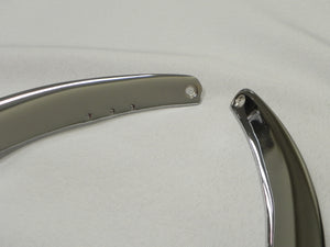 (Restored) 911/912 Targa SWB Original Pair of Rear Quarter Window Chrome Trim Pieces - 1965-67