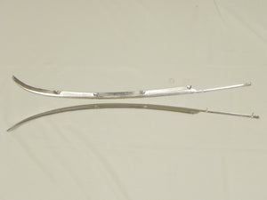(Restored) 911/912 Targa SWB Original Pair of Rear Quarter Window Chrome Trim Pieces - 1965-67