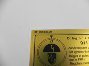 (New) 911 Carrera RS, Carrera 2.7L Timing Decal - 1972-77