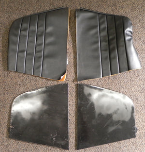 (New) 356 Cabriolet Soft Top Interior Quarter Panel Pair with Black Vinyl Covers 1957-65