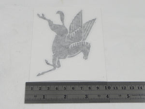 (New) Black Pegasus Racing Decal 2pc. Set