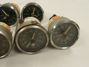 (Used) 356 Original Lot of Green Face VDO Clocks - 1950-65 - Sold Each