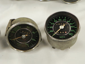 (Used) 356 Original Lot of Green Face Speedometers - 1950-65 - Sold Each