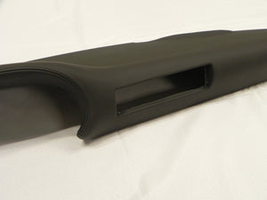 (New) 911/912E/930 German Black Leather Dashboard w/o Loudspeaker Grille w/ Center Nozzle - 1975-85