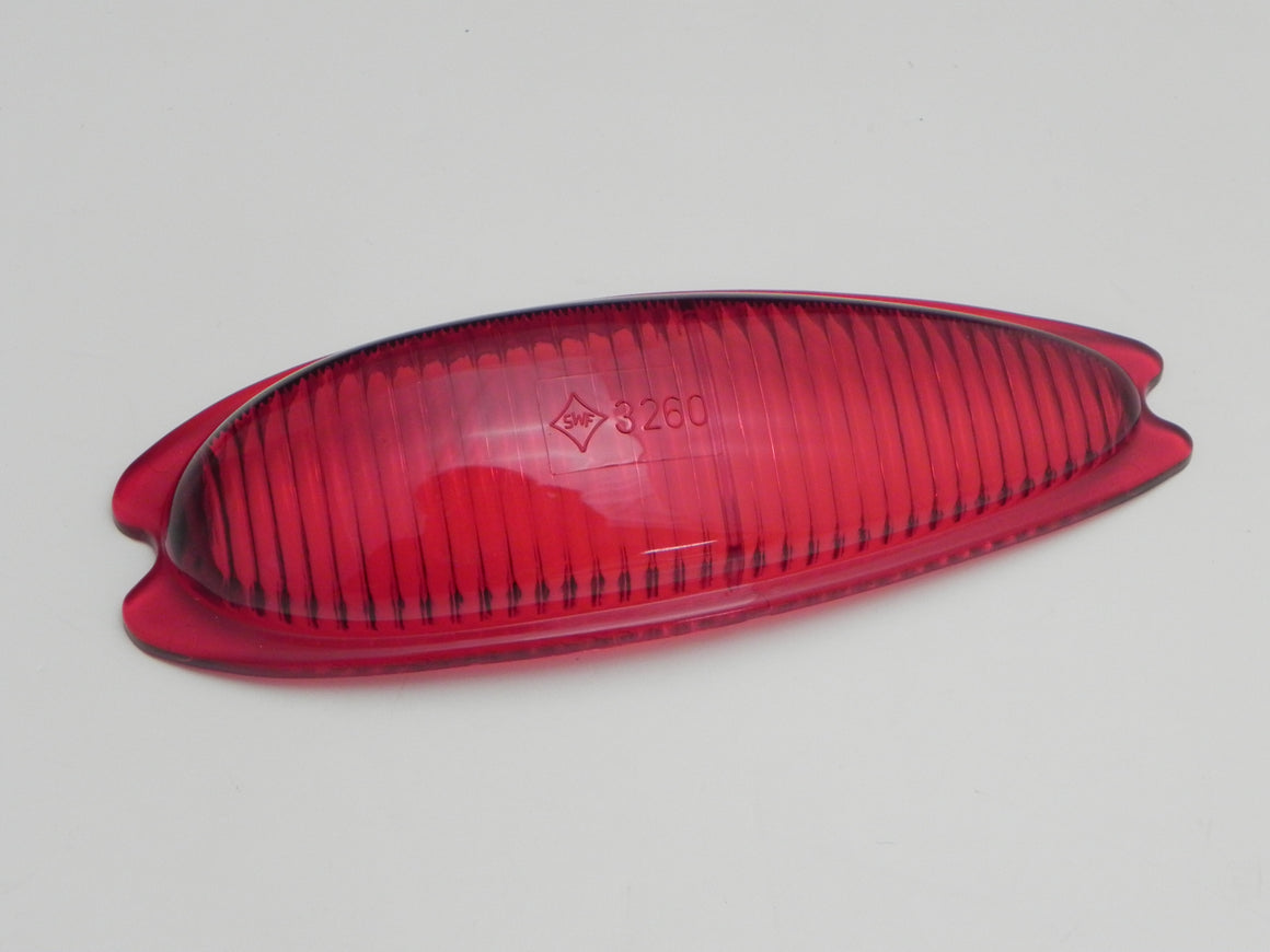 (New) 356 Concours Left Rear Teardrop Taillight Lens - 1955-65