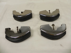 (Used) 911S Pair of Front Left & Right Chrome Bumper Guard w/ Pads - 1965-73