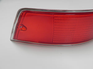 (New) 911/912 Left Side USA Red/White Taillight Lens with Silver Trim - 1969-72