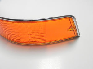 (New) 911/912 Right Side Euro Amber/Red/Clear Tail Light Lens with Silver Trim - 1969-72