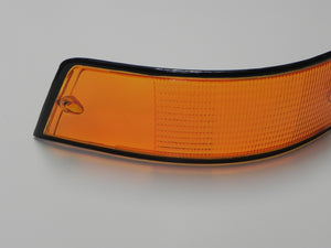 (New) 911/912/930 Left Side Euro Amber/Red/Clear Tail Light Lens with Black Trim - 1973-89